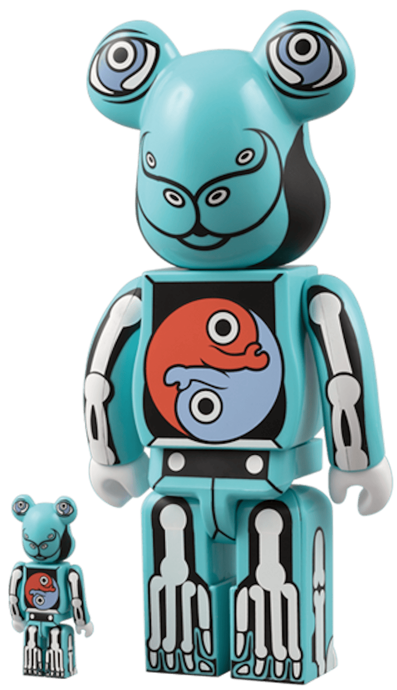Bearbrick x Ron English 100% & 400% Set Blue