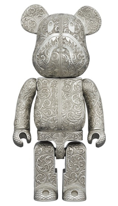 Bearbrick x Royal Selangor x BAPE Shark 400% Silver