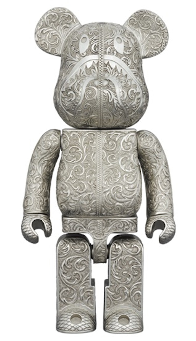 Bearbrick x Royal Selangor x BAPE Shark 400% Silver