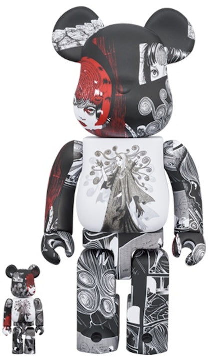 Bearbrick x S'YTE x Junji Ito Uzumaki 100% & 400% Set