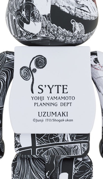 Bearbrick x S'YTE x Junji Ito Uzumaki 1000%