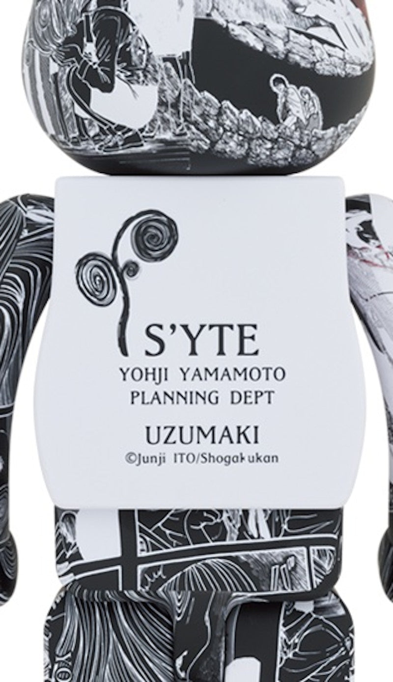 Bearbrick x S'YTE x Junji Ito Uzumaki 1000%