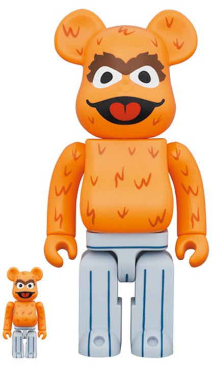 Bearbrick x Sesame Street Oscar the Grouch (The Original Orange Fur Ver.) 100% & 400% Set