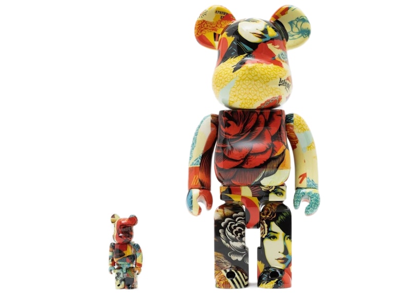 Bearbrick x Shepard Fairey Obey DesignerCon 2022 Exclusive 100% & 400% Set