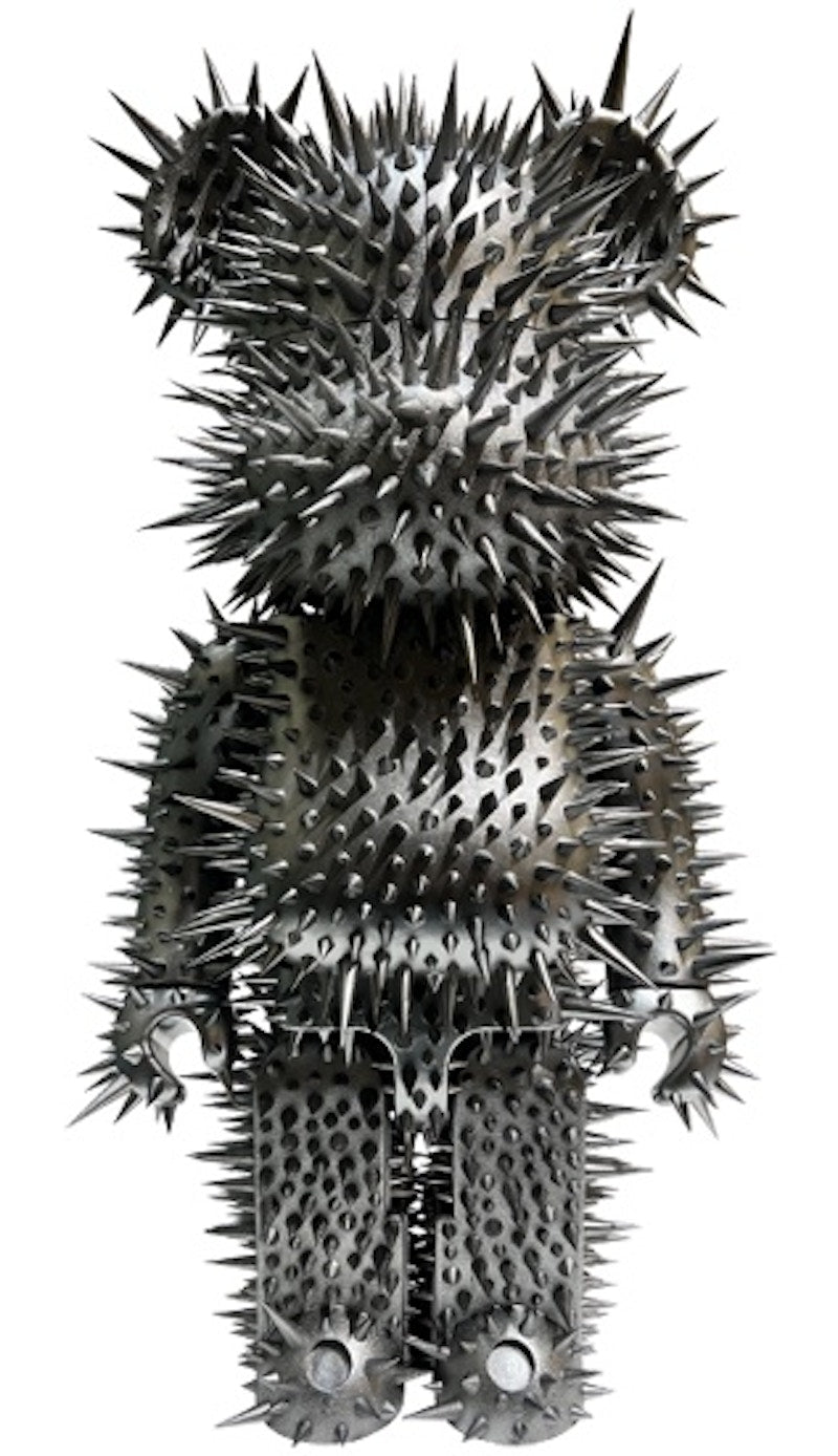 Bearbrick x Shinsuke Ikeuchi Spike #2 1000% Silver