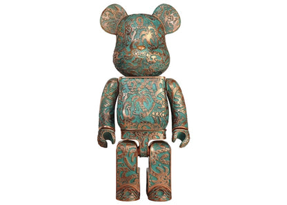 Bearbrick x Steven Harrington x Action City x Royal Selangor Metal 400% Green Copper Patina