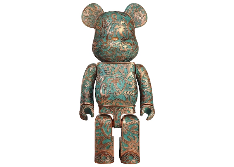 Bearbrick x Steven Harrington x Action City x Royal Selangor Metal 400% Green Copper Patina