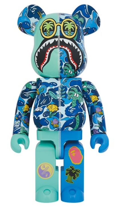 Bearbrick x Steven Harrington x BAPE Shark 1000% Blue Camo