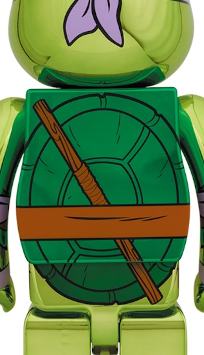 Bearbrick x Teenage Mutant Ninja Turtles Donatello 1000% Chrome Ver.