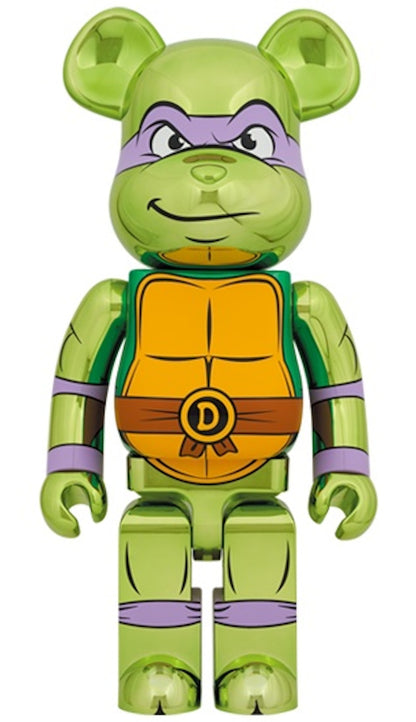 Bearbrick x Teenage Mutant Ninja Turtles Donatello 1000% Chrome Ver.