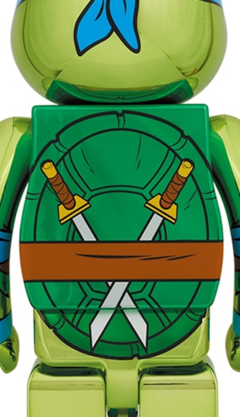 Bearbrick x Teenage Mutant Ninja Turtles Leonardo 1000% Chrome Ver.