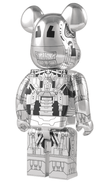 Bearbrick x Terminator T-RIP 400% Silver