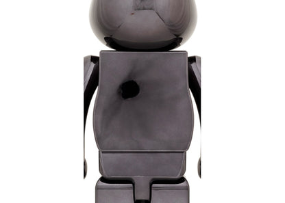 Bearbrick x The Rolling Stones Lips & Tongue 1000% Black Chrome Ver.