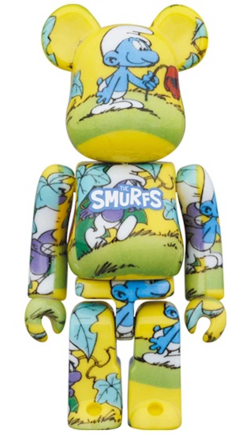 Bearbrick x The Smurfs (The Purple Smurfs) 100% & 400% Set Yellow