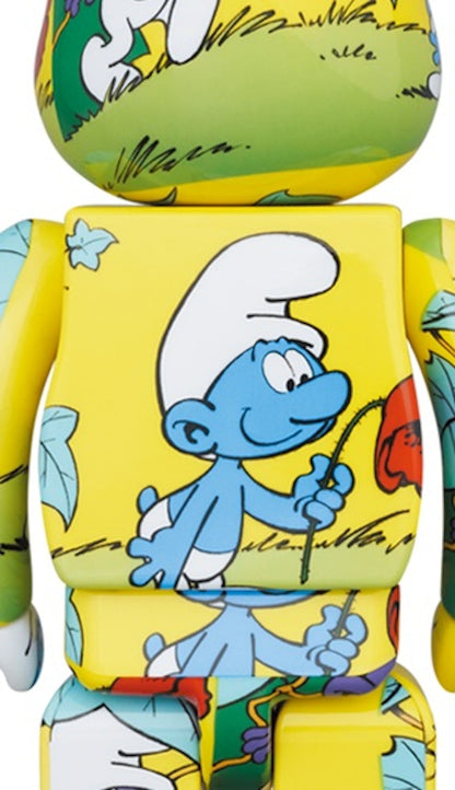 Bearbrick x The Smurfs (The Purple Smurfs) 100% & 400% Set Yellow
