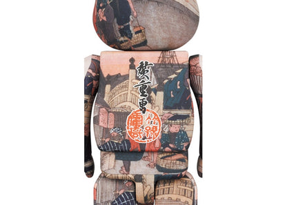 Bearbrick x Tokyo National Museum Hiroshige Utagawa (Fifty-three Stations of the Tokaido) Nihonbashi 100% & 400% Set