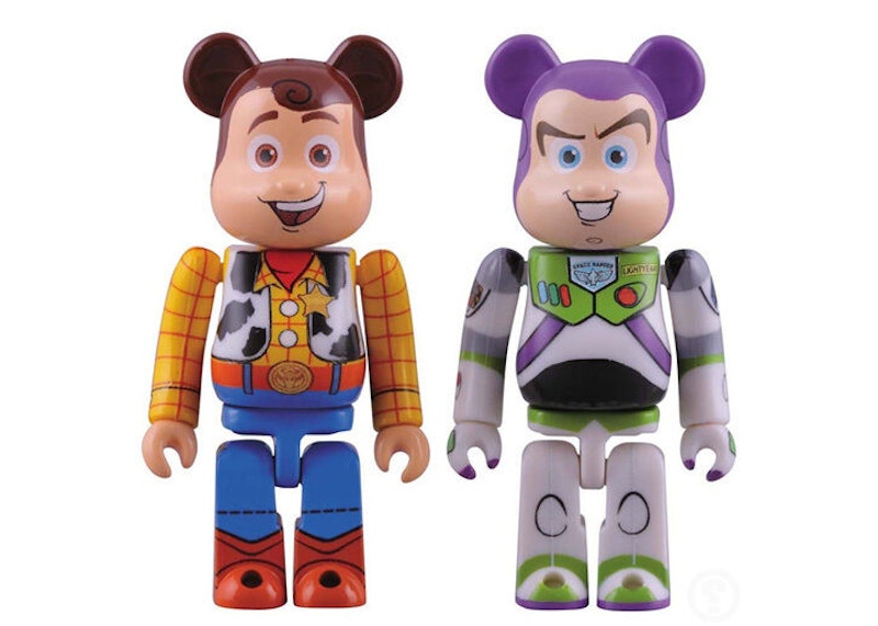 Bearbrick x Toy Story Woody and Buzz Lightyear 100%