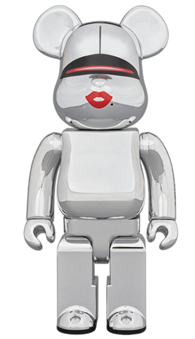 Bearbrick x Tyga x Hajime Sorayama 100% & 400% Set Silver