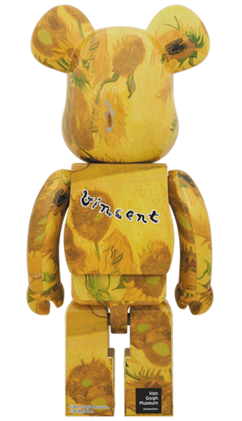 Bearbrick x Van Gogh Museum Sunflowers 1000% Yellow