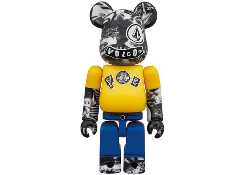 Bearbrick x Volcom 30th Anniversary 100% & 400% Set Yellow/Blue