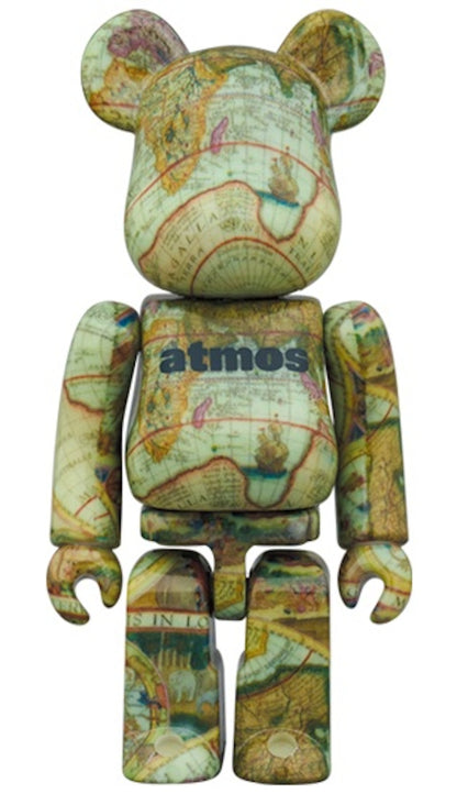 Bearbrick x atmos Aged Map 100% & 400% Set