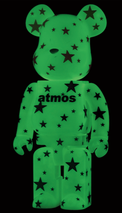 Bearbrick x atmos (Glow In The Dark) 100% & 400% Set White