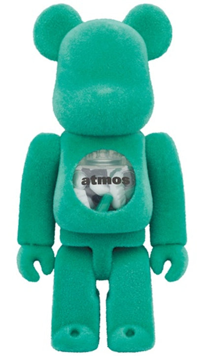 Bearbrick x atmos Wind and Sea Type-2 100% & 400% Set Green