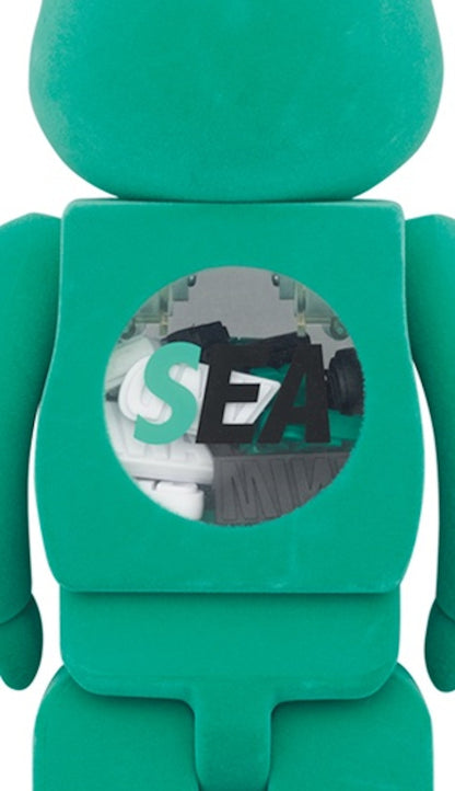 Bearbrick x atmos Wind and Sea Type-2 100% & 400% Set Green