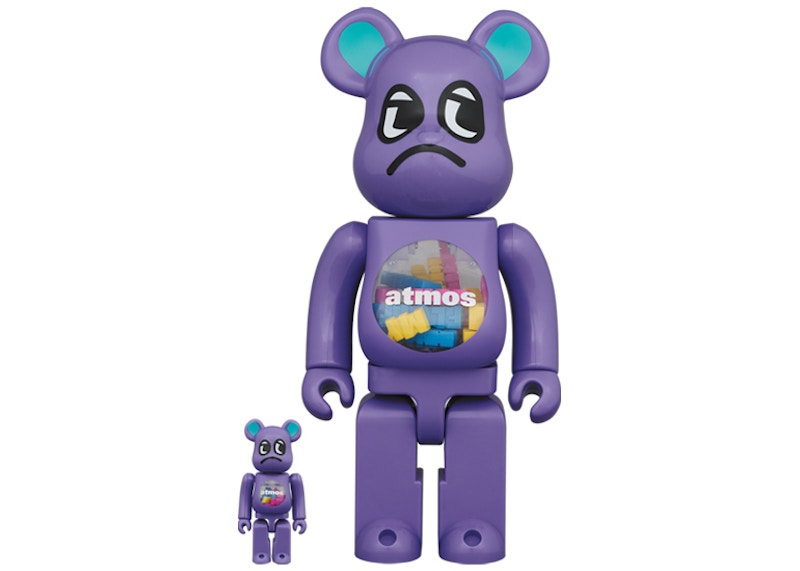 Bearbrick x atmos x Badmood 100% & 400% Set Purple