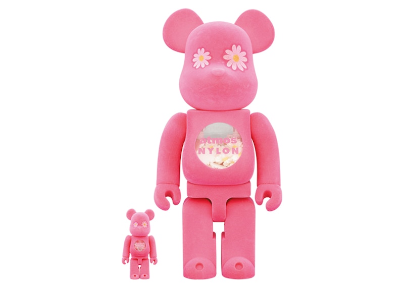 Bearbrick x atmos x Nylon Japan 100% & 400% Set Pink