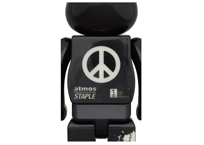 Bearbrick x atmos x Staple #4 100% & 400% Set Glow