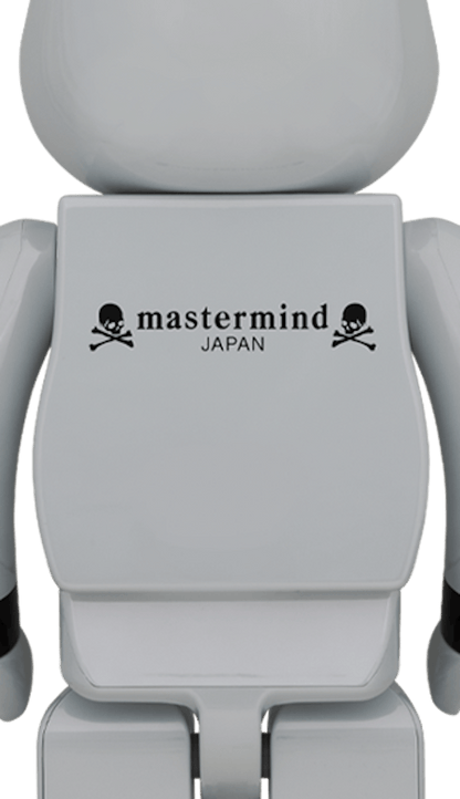 Bearbrick x mastermind JAPAN 1000% WHITE CHROME
