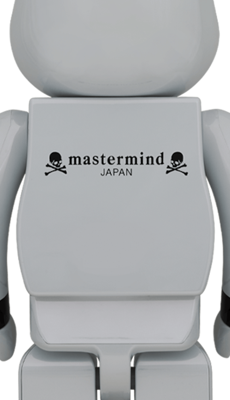 Bearbrick x mastermind JAPAN 1000% WHITE CHROME
