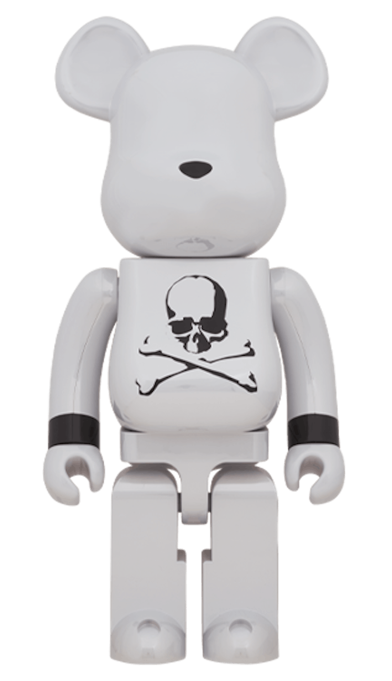 Bearbrick x mastermind JAPAN 1000% WHITE CHROME