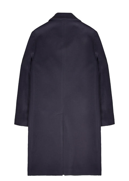 Beautiful Struggles Classic Virgin Wool Coat Navy