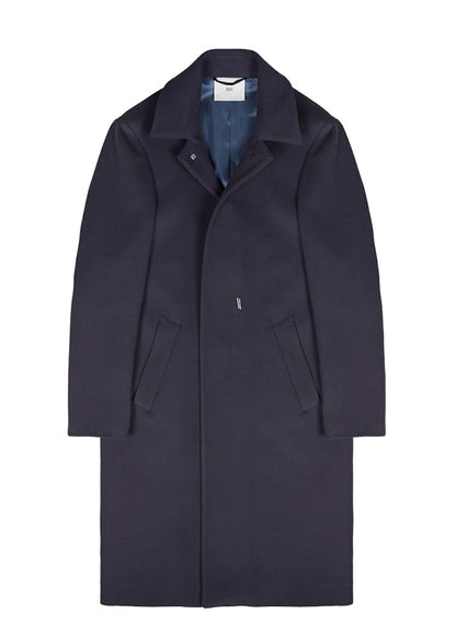 Beautiful Struggles Classic Virgin Wool Coat Navy