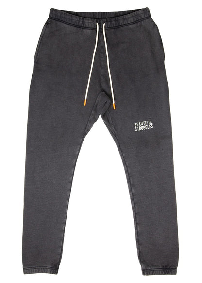 Beautiful Struggles Logo Tapered Fit Sweatpants Black Washed