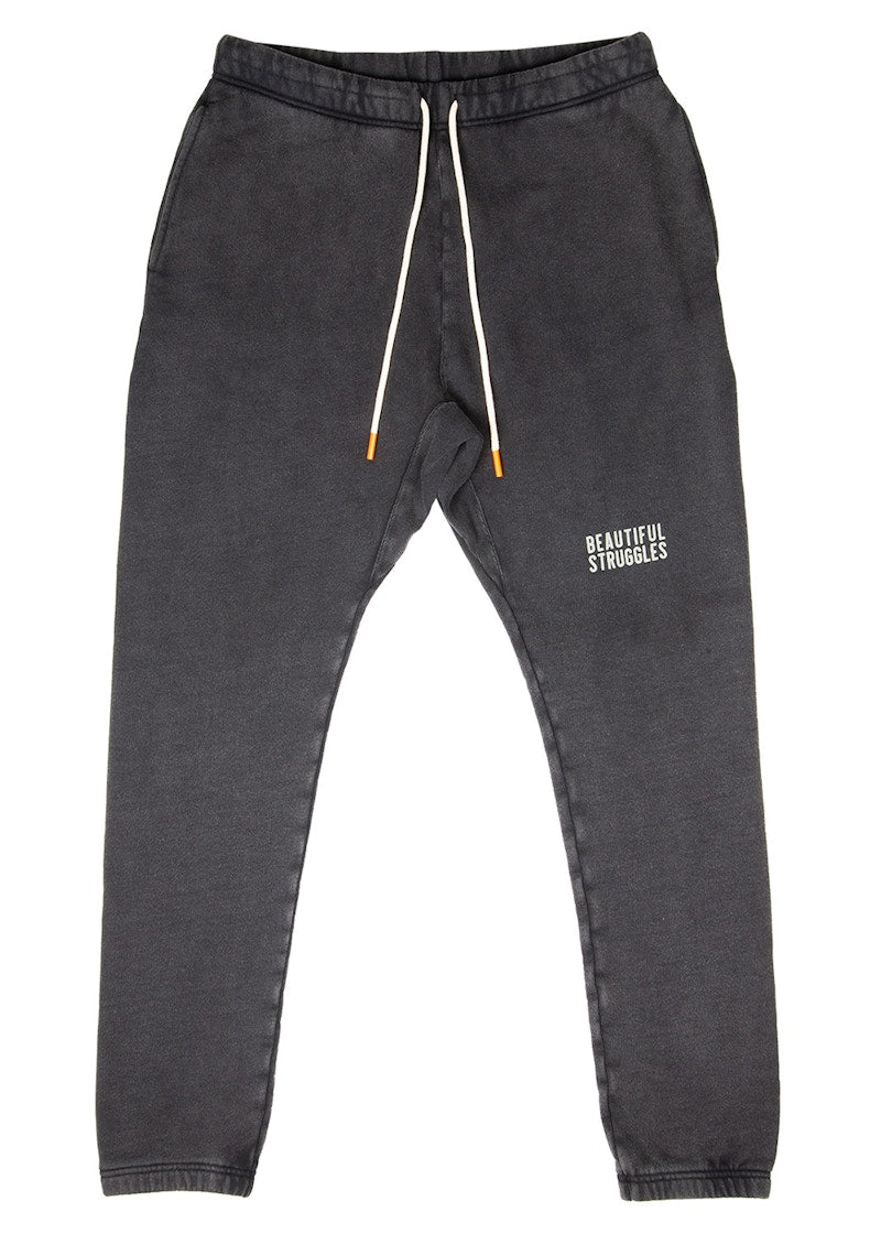 Beautiful Struggles Logo Tapered Fit Sweatpants Black Washed