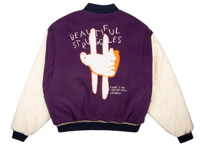 Beautiful Struggles London Pop-Up College Jacket Purple