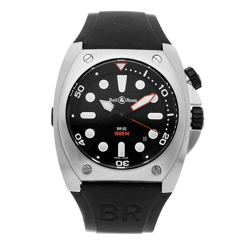 Bell and Ross BR02-92 BR02-92-BLK-SS