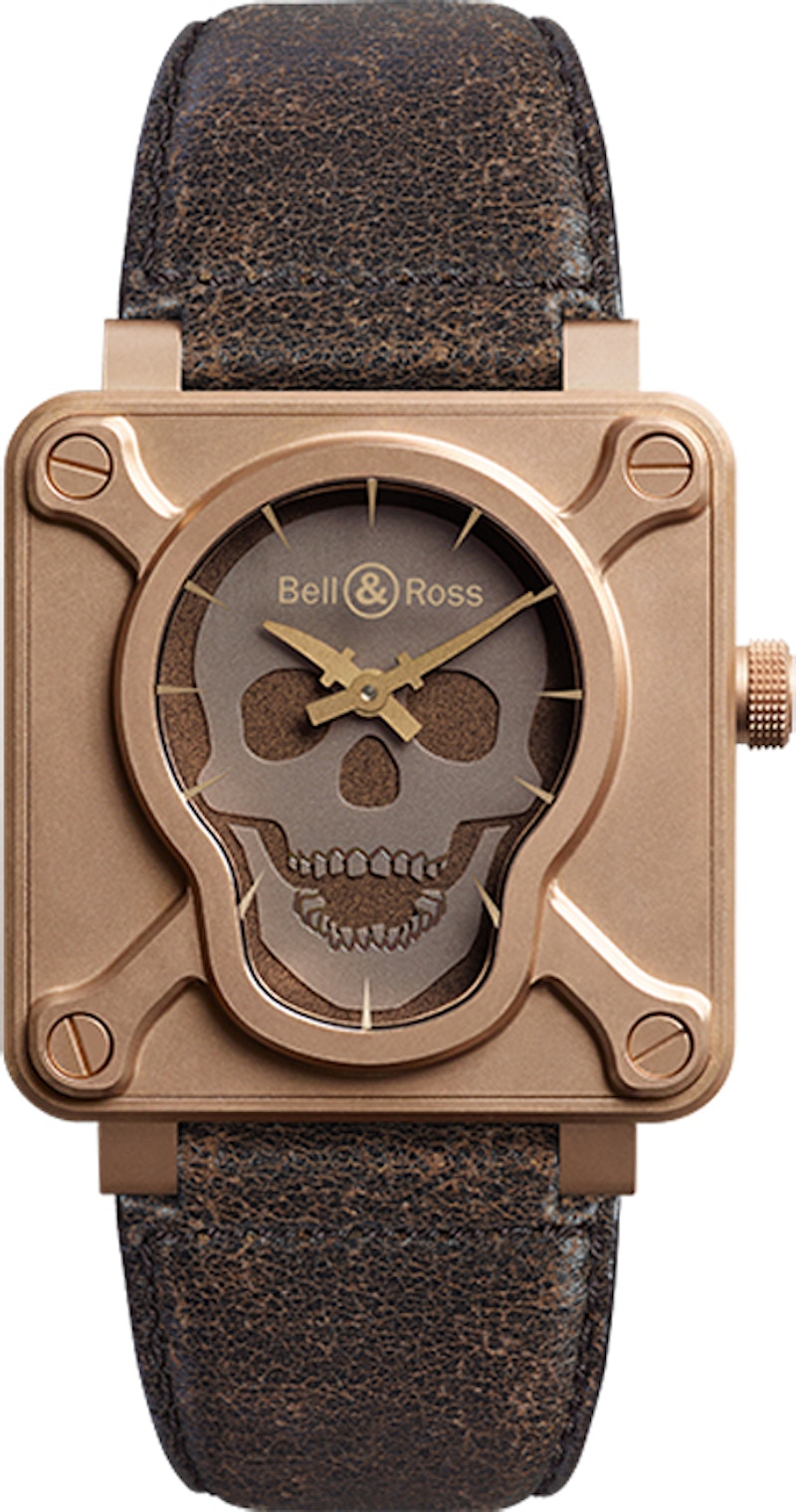 Bell and Ross Aviation BR0192-SKULL-BR