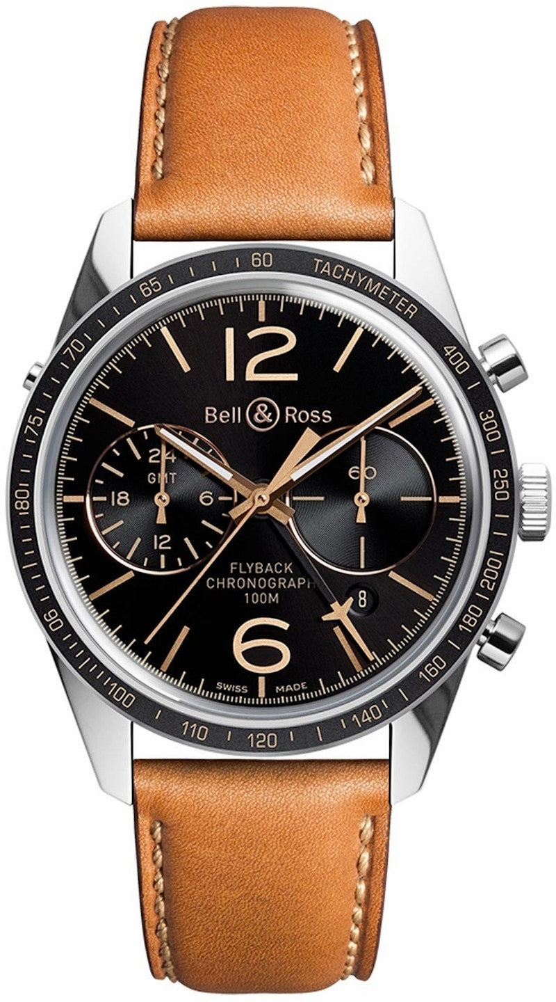 Bell and Ross Vintage BRV126-FLY-GMT/SCA