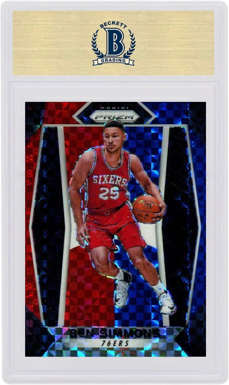 Ben Simmons 2017 Panini Prizm Rookie Red/White/Blue #9 (PSA or BGS Graded)