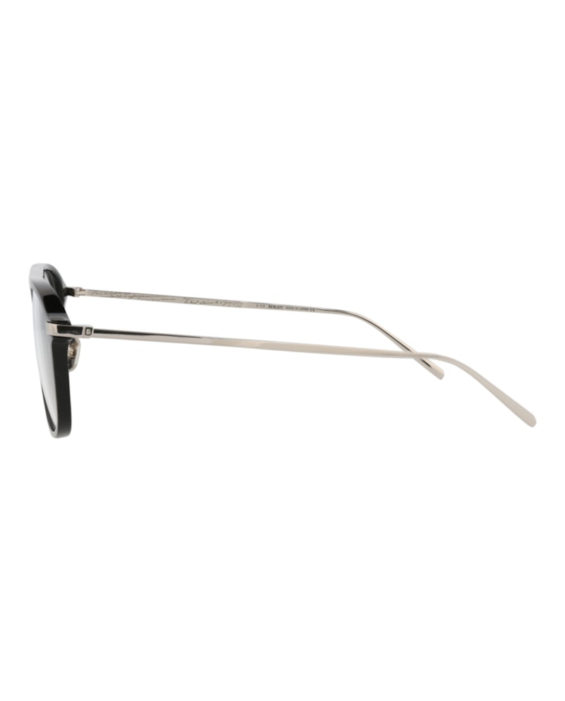 Berluti Aviator-Frame Acetate Optical Frames Black Silver Transparent (BL50006U-55-001)