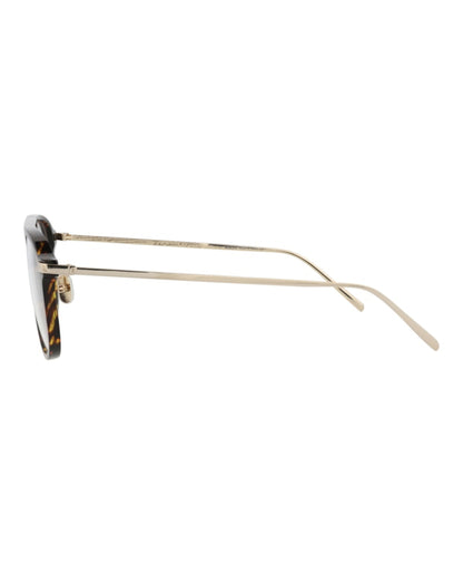 Berluti Aviator-Frame Acetate Optical Frames Havana Silver Transparent (BL50006U-55-052)