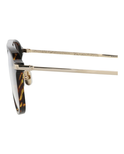Berluti Aviator-Frame Acetate Optical Frames Havana Silver Transparent (BL50006U-55-052)