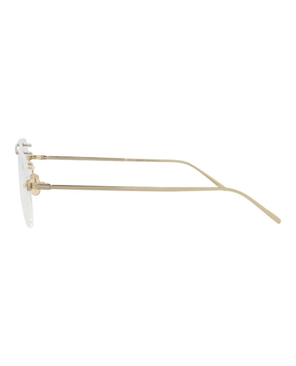 Berluti Aviator-Frame Titanium Optical Frames Gold Gold Transparent (BL50017U-58-032)