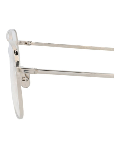 Berluti Aviator-Frame Titanium Optical Frames Palladium Palladium Transparent (BL50012U-56-016)