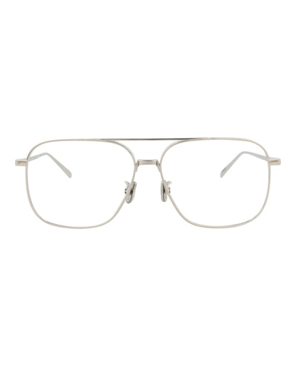 Berluti Aviator-Frame Titanium Optical Frames Palladium Palladium Transparent (BL50012U-56-016)