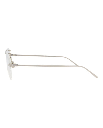 Berluti Aviator-Frame Titanium Optical Frames Palladium Palladium Transparent (BL50017U-58-016)
